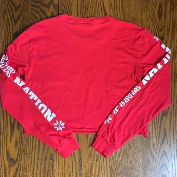 VS PINK Nation Cropped Top - Red - Picture 4 of 7